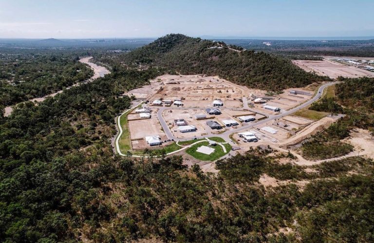The Orchard Stage 4 and 5 aerial drone view showcasing completed civil construction subdivision, roads and infrastructure